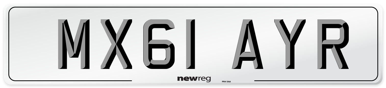 MX61 AYR Number Plate from New Reg